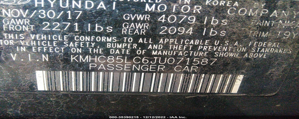 KMHC85LC6JU071587 2018 HYUNDAI IONIQ HYBRID photo no. 9
