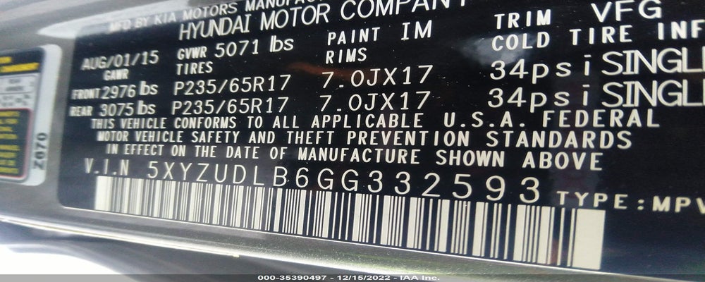 5XYZUDLB6GG332593 2016 HYUNDAI SANTA FE SPORT photo no. 9