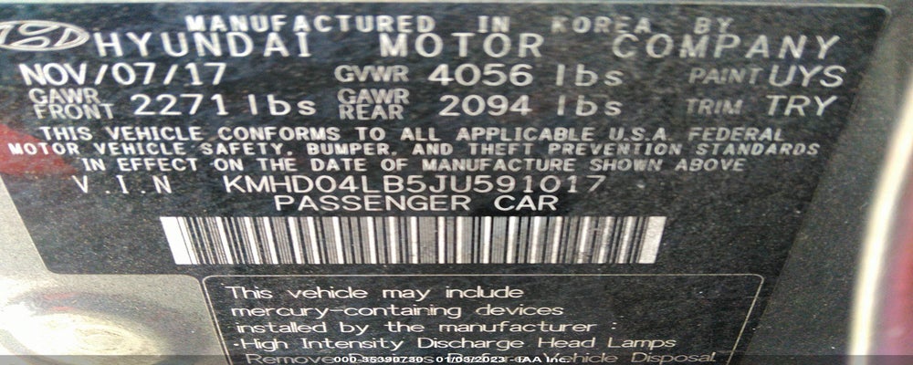 KMHD04LB5JU591017 2018 HYUNDAI ELANTRA photo no. 9