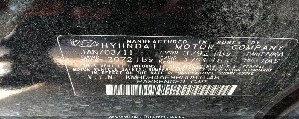 KMHDH4AE9BU081048 2011 HYUNDAI ELANTRA photo no. 9