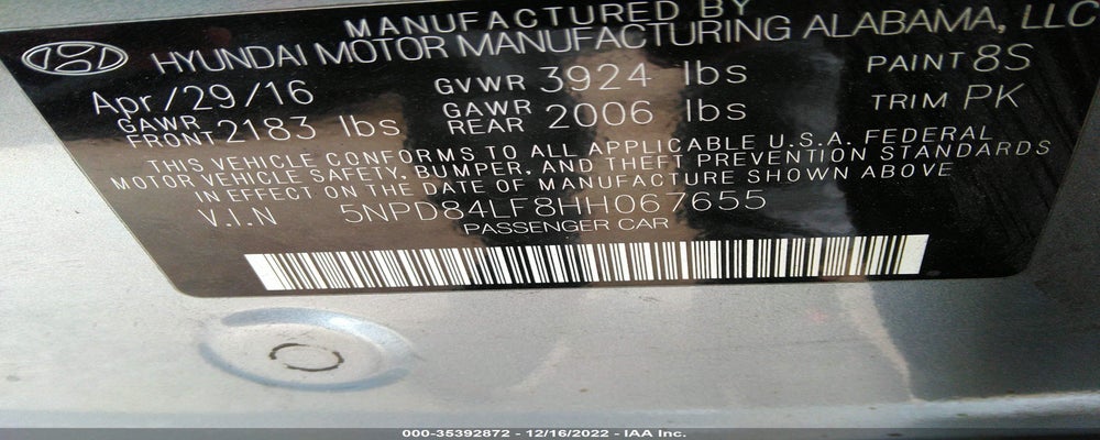 5NPD84LF8HH067655 2017 HYUNDAI ELANTRA photo no. 9