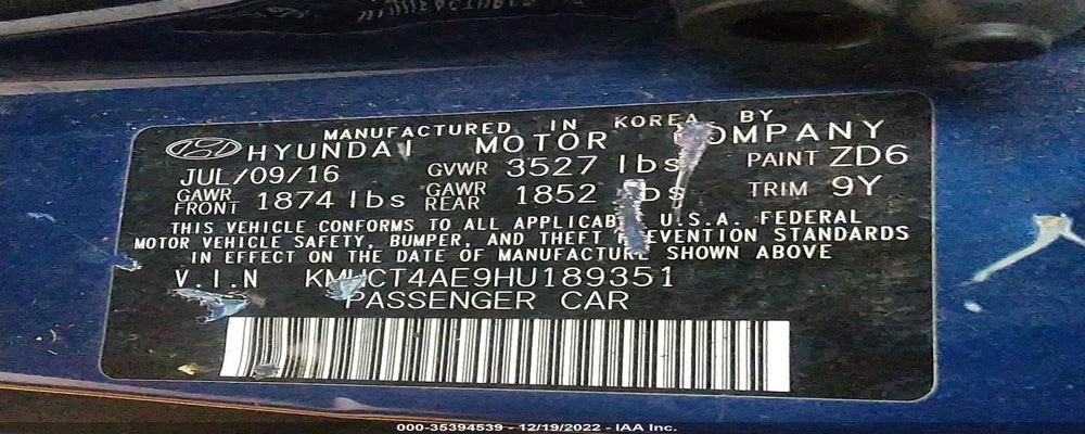KMHCT4AE9HU189351 2017 HYUNDAI ACCENT photo no. 9