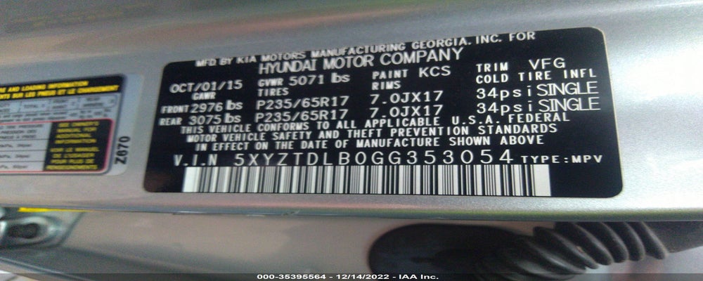 5XYZTDLB0GG353054 2016 HYUNDAI SANTA FE SPORT photo no. 9