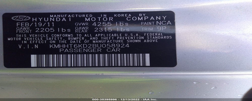 KMHHT6KD2BU058924 2011 HYUNDAI GENESIS COUPE photo no. 9