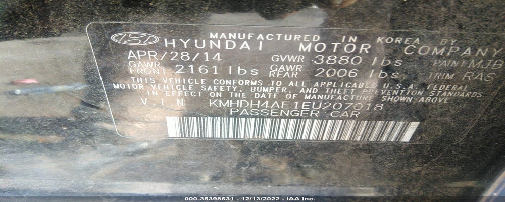 KMHDH4AE1EU207018 2014 HYUNDAI ELANTRA photo no. 9