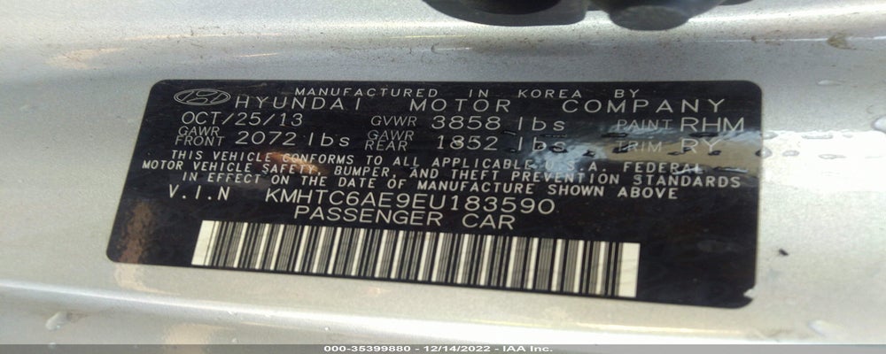 KMHTC6AE9EU183590 2014 HYUNDAI VELOSTER photo no. 9