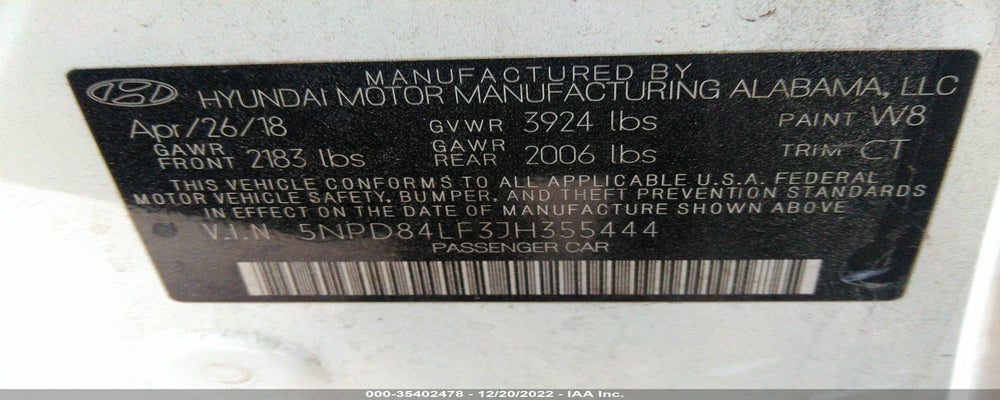 5NPD84LF3JH355444 2018 HYUNDAI ELANTRA photo no. 9