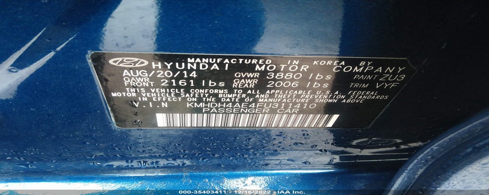 KMHDH4AE4FU311410 2015 HYUNDAI ELANTRA photo no. 9