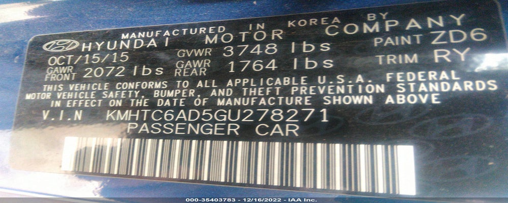 KMHTC6AD5GU278271 2016 HYUNDAI VELOSTER photo no. 9