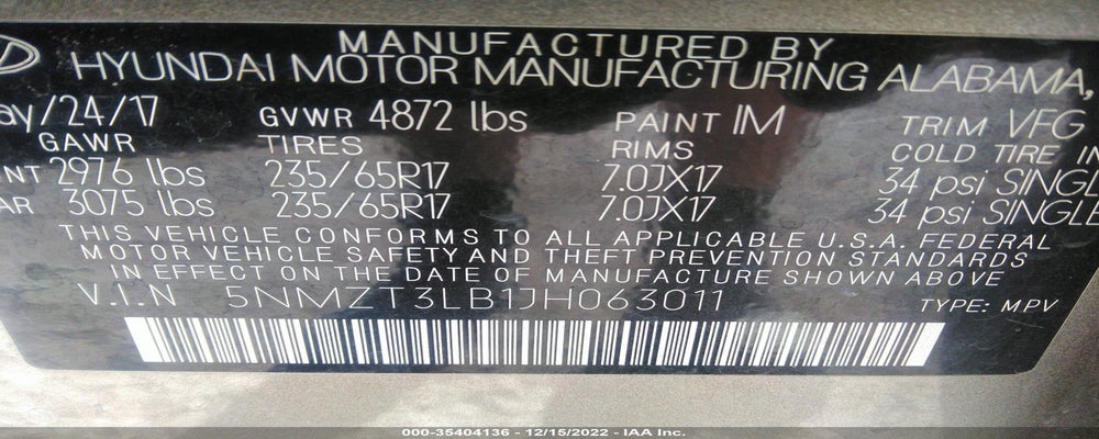 5NMZT3LB1JH063011 2018 HYUNDAI SANTA FE SPORT photo no. 9