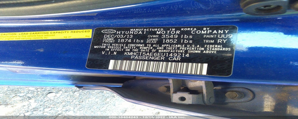 KMHCT5AE6EU149214 2014 HYUNDAI ACCENT photo no. 9