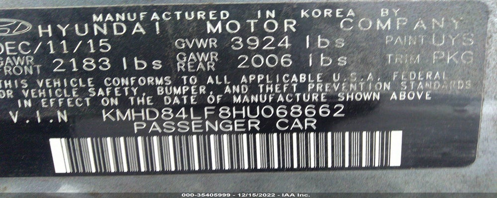 KMHD84LF8HU068662 2017 HYUNDAI ELANTRA photo no. 9