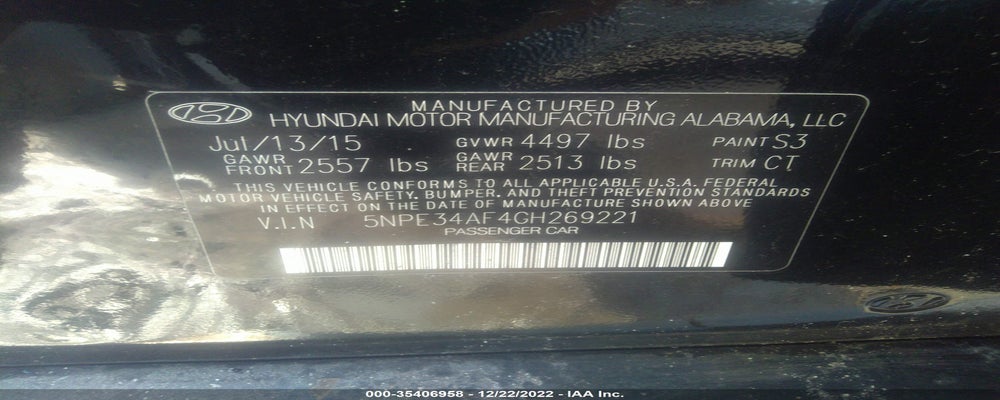 5NPE34AF4GH269221 2016 HYUNDAI SONATA photo no. 9