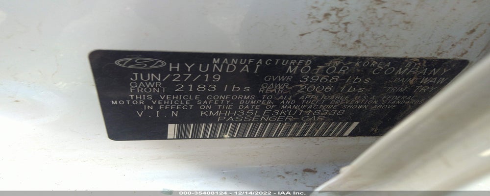 KMHH35LE3KU118338 2019 HYUNDAI ELANTRA GT photo no. 9