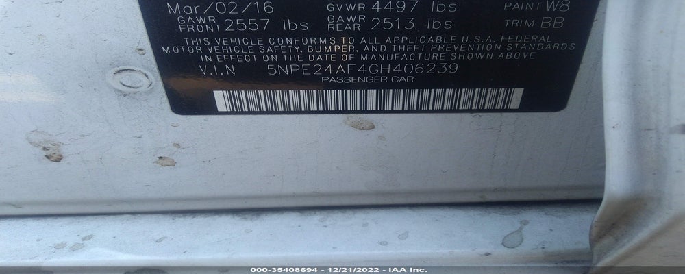 5NPE24AF4GH406239 2016 HYUNDAI SONATA photo no. 9