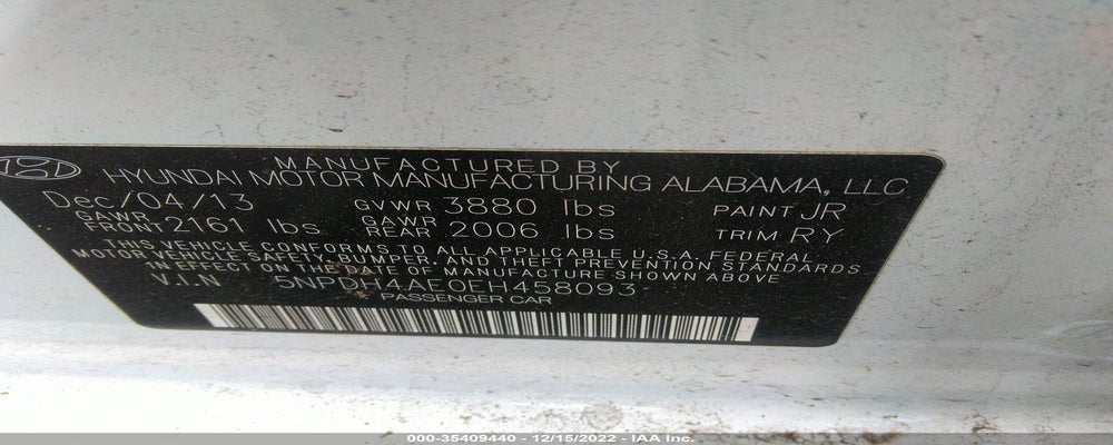 5NPDH4AE0EH458093 2014 HYUNDAI ELANTRA photo no. 9