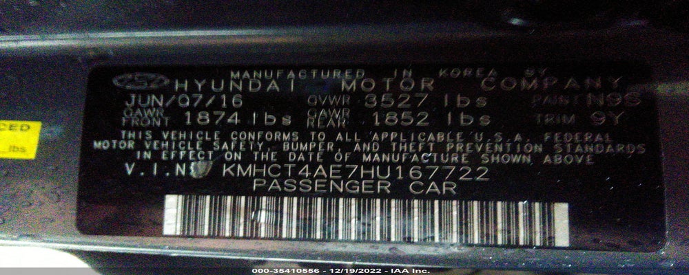 KMHCT4AE7HU167722 2017 HYUNDAI ACCENT photo no. 9