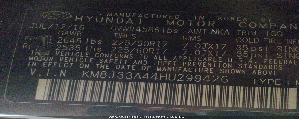 KM8J33A44HU299426 2017 HYUNDAI TUCSON photo no. 9