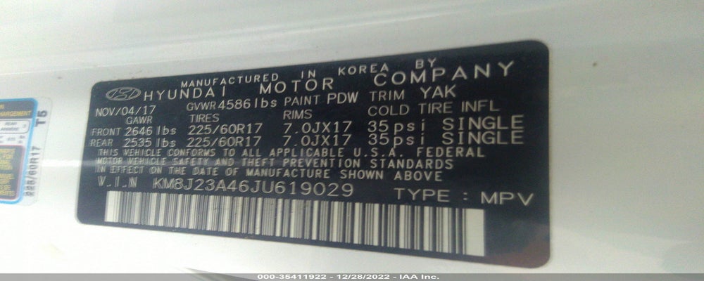 KM8J23A46JU619029 2018 HYUNDAI TUCSON photo no. 9