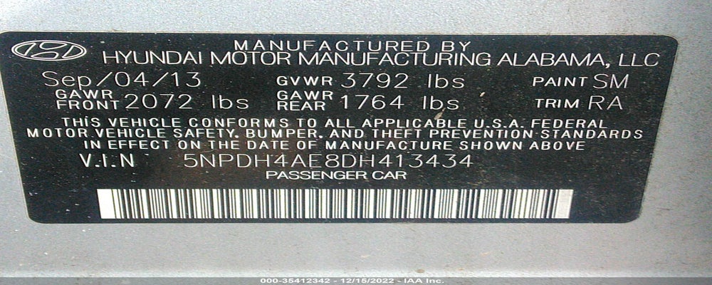 5NPDH4AE8DH413434 2013 HYUNDAI ELANTRA photo no. 9