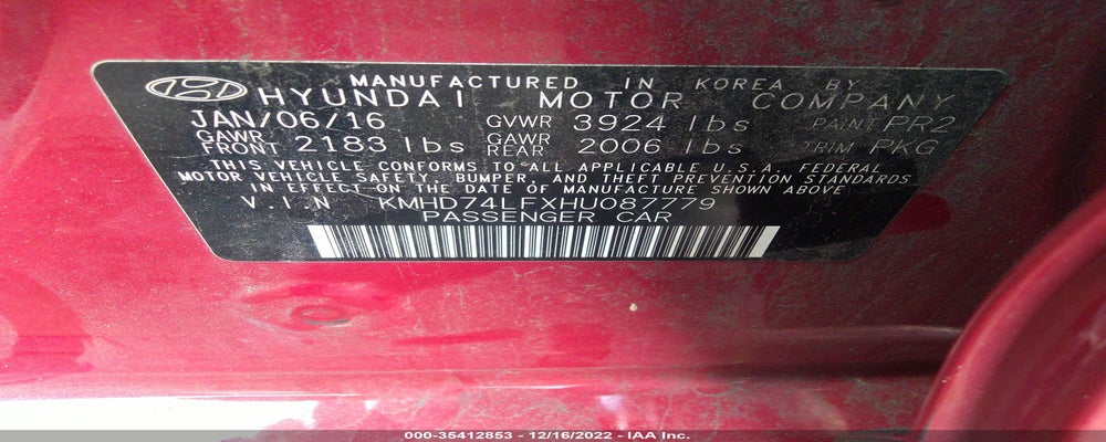 KMHD74LFXHU087779 2017 HYUNDAI ELANTRA photo no. 9