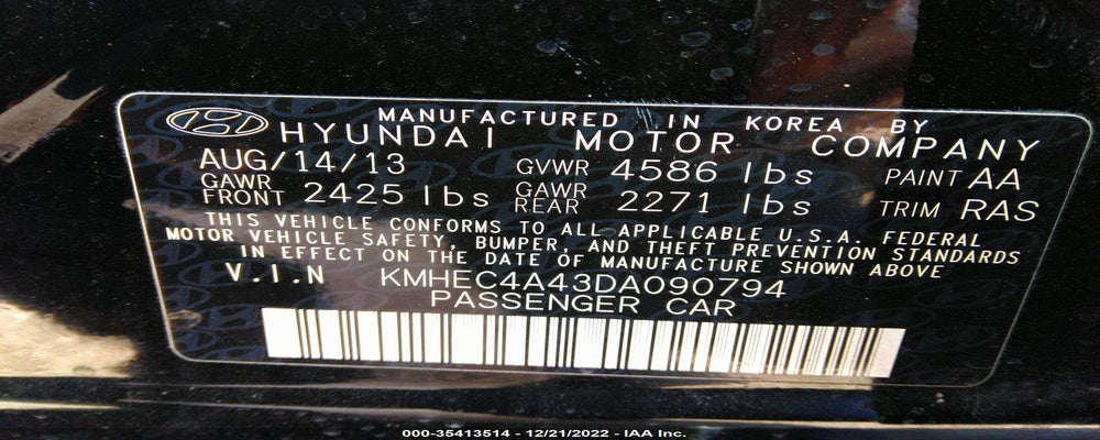 KMHEC4A43DA090794 2013 HYUNDAI SONATA HYBRID photo no. 9