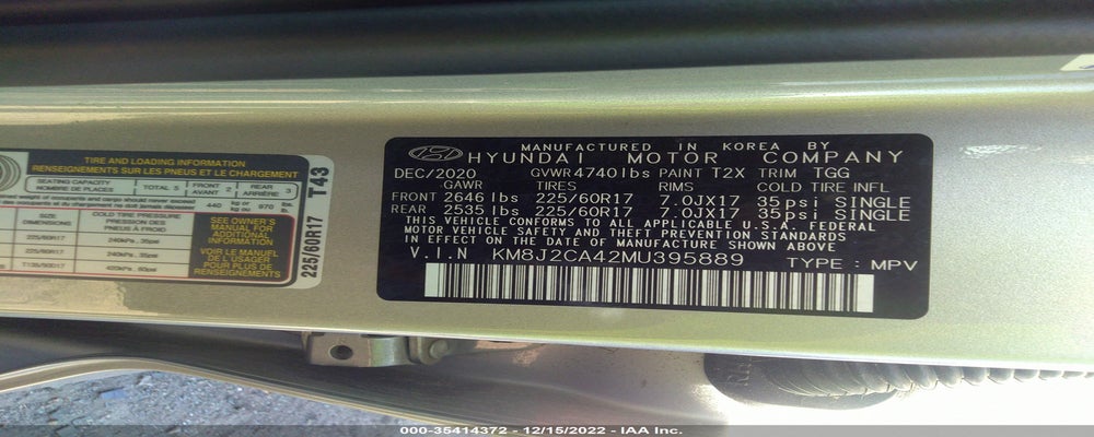 KM8J2CA42MU395889 2021 HYUNDAI TUCSON photo no. 9