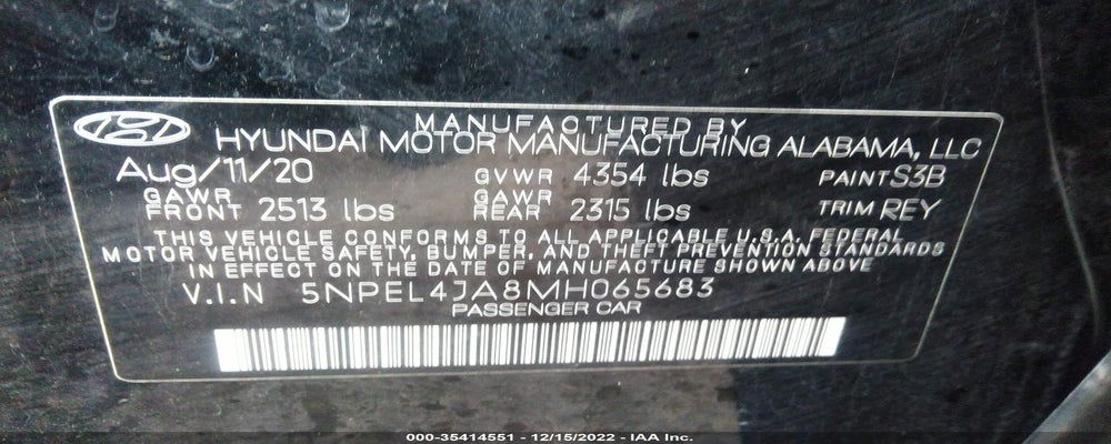 5NPEL4JA8MH065683 2021 HYUNDAI SONATA photo no. 9