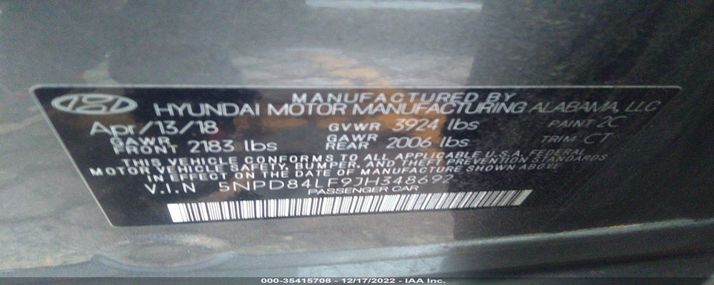 5NPD84LF9JH348692 2018 HYUNDAI ELANTRA photo no. 9