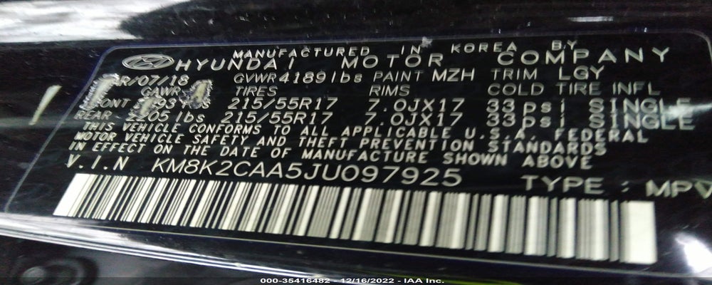 KM8K2CAA5JU097925 2018 HYUNDAI KONA photo no. 9