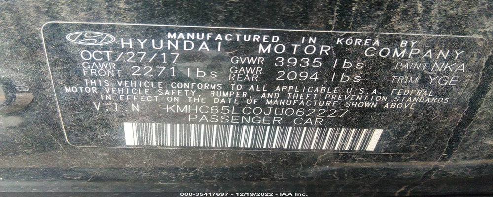 KMHC65LC0JU062227 2018 HYUNDAI IONIQ HYBRID photo no. 9