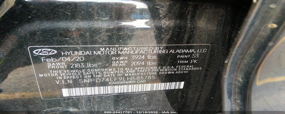 5NPD74LF9LH585785 2020 HYUNDAI ELANTRA photo no. 9