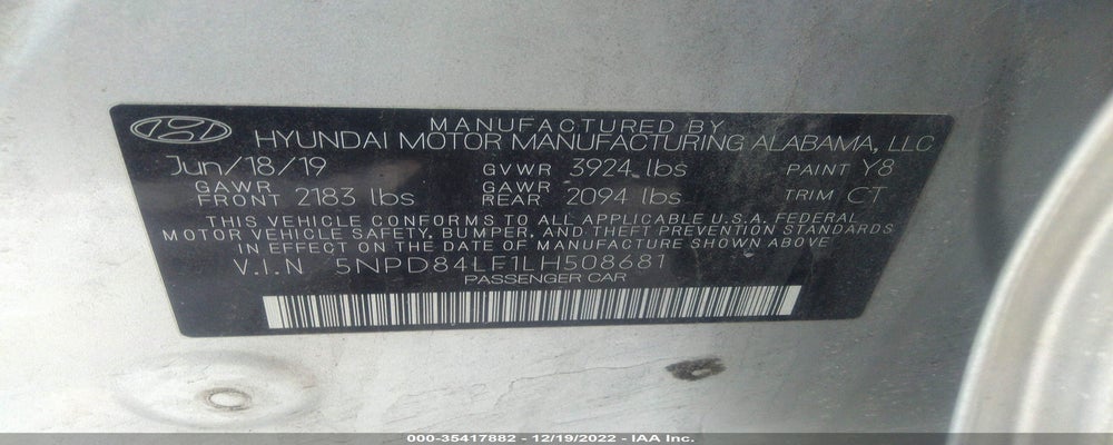 5NPD84LF1LH508681 2020 HYUNDAI ELANTRA photo no. 9