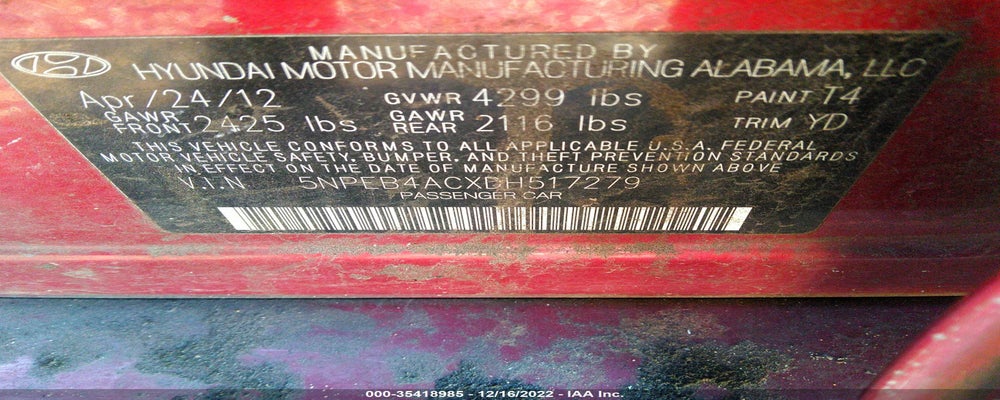 5NPEB4ACXDH517279 2013 HYUNDAI SONATA photo no. 9