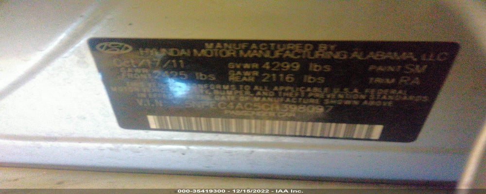 5NPEC4AC5CH398097 2012 HYUNDAI SONATA photo no. 9
