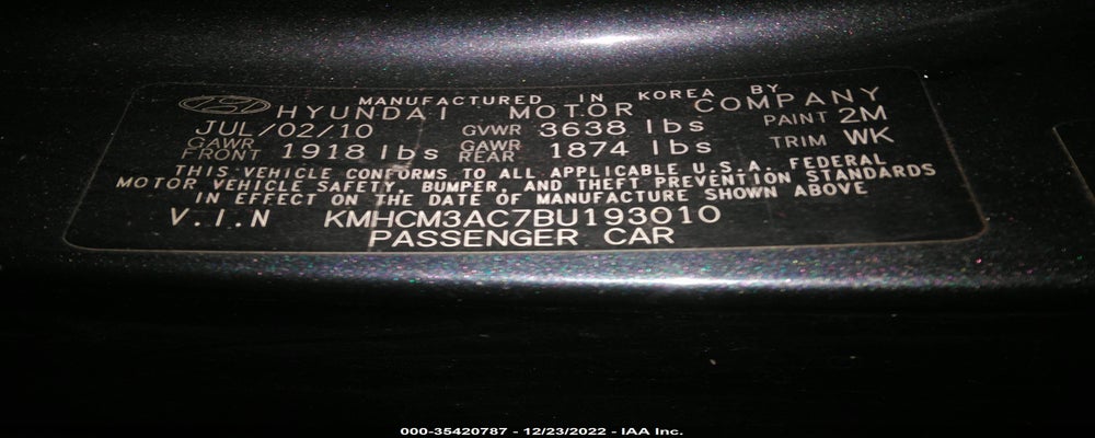 KMHCM3AC7BU193010 2011 HYUNDAI ACCENT photo no. 9