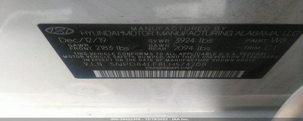 5NPD84LF8LH574208 2020 HYUNDAI ELANTRA photo no. 9