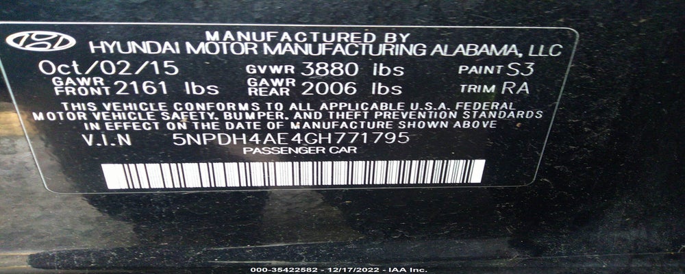 5NPDH4AE4GH771795 2016 HYUNDAI ELANTRA photo no. 9