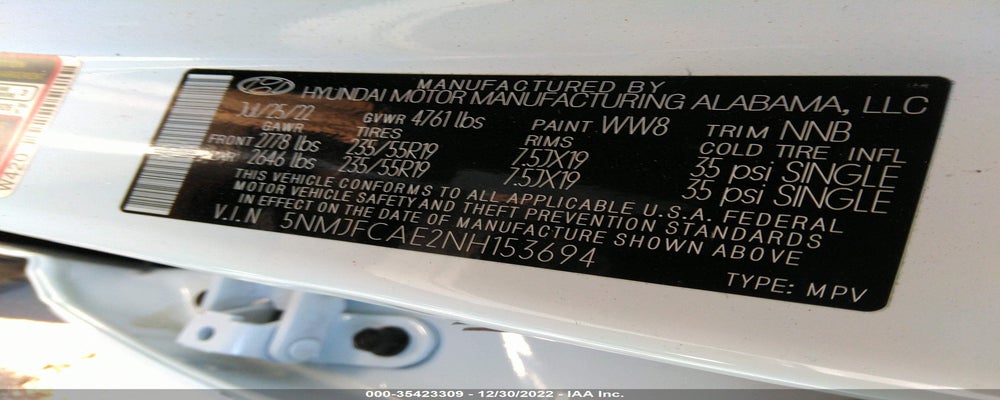 5NMJFCAE2NH153694 2022 HYUNDAI TUCSON photo no. 9