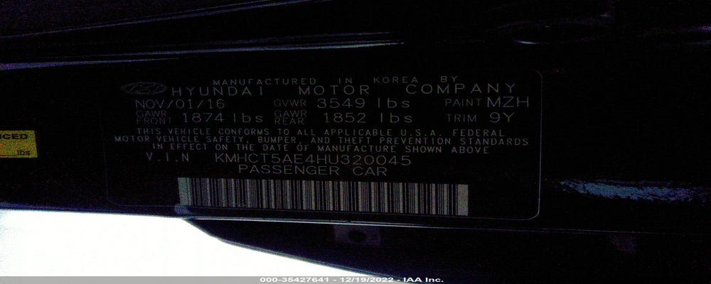 KMHCT5AE4HU320045 2017 HYUNDAI ACCENT photo no. 9