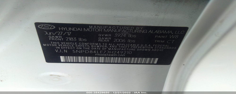 5NPD84LF7JH249210 2018 HYUNDAI ELANTRA photo no. 9