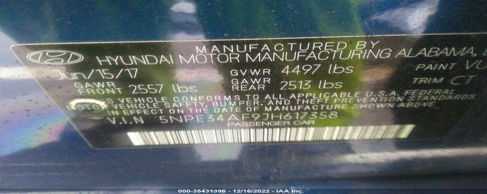 5NPE34AF9JH617358 2018 HYUNDAI SONATA photo no. 9
