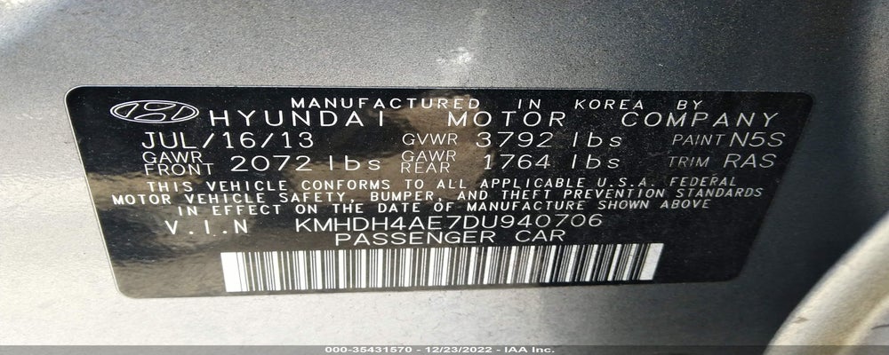 KMHDH4AE7DU940706 2013 HYUNDAI ELANTRA photo no. 9