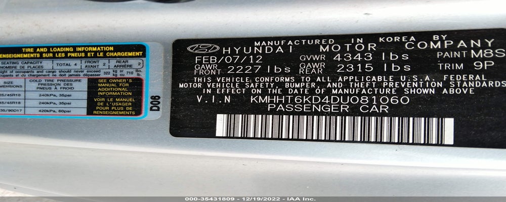 KMHHT6KD4DU081060 2013 HYUNDAI GENESIS COUPE photo no. 9