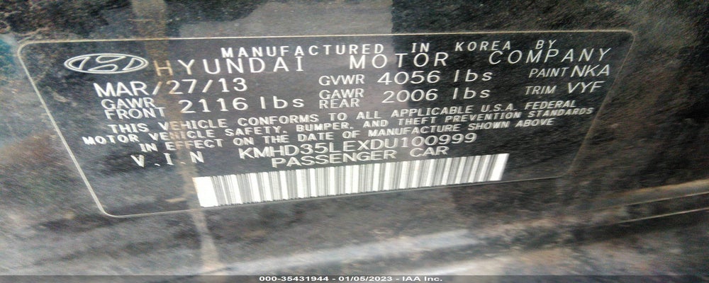 KMHD35LEXDU100999 2013 HYUNDAI ELANTRA GT photo no. 9