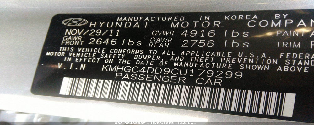 KMHGC4DD9CU179299 2012 HYUNDAI GENESIS photo no. 9