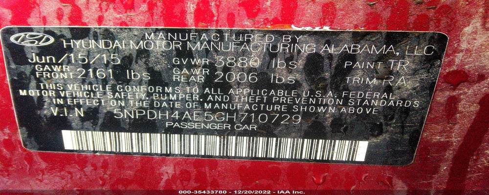 5NPDH4AE5GH710729 2016 HYUNDAI ELANTRA photo no. 9