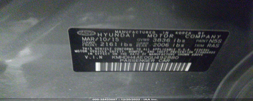 KMHDH4AE0GU492880 2016 HYUNDAI ELANTRA photo no. 9