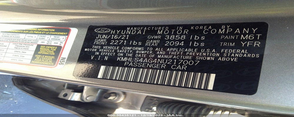 KMHLS4AG4NU217007 2022 HYUNDAI ELANTRA photo no. 9