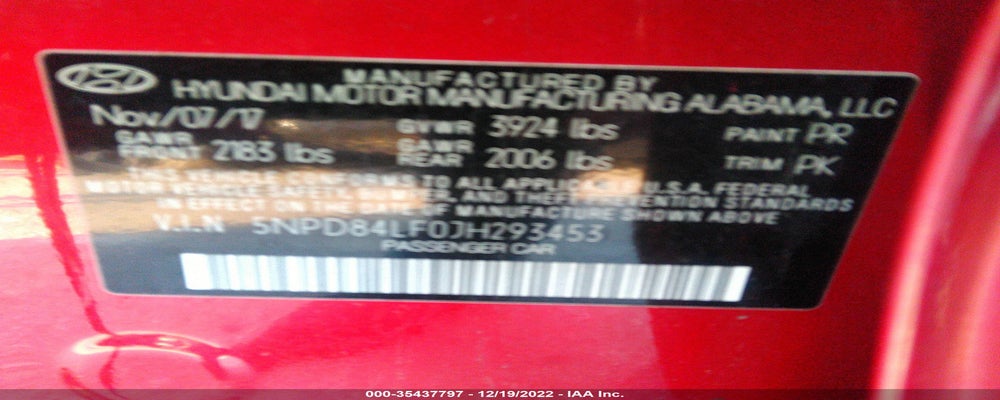 5NPD84LF0JH293453 2018 HYUNDAI ELANTRA photo no. 9